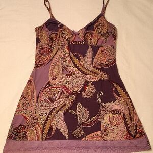 Bisou Bisou Intimates Night Gown Large Purple EUC